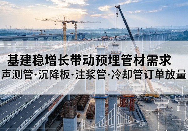桂林基建稳增长带动预埋监测管材需求，声测管、沉降板、注浆管订单持续放量